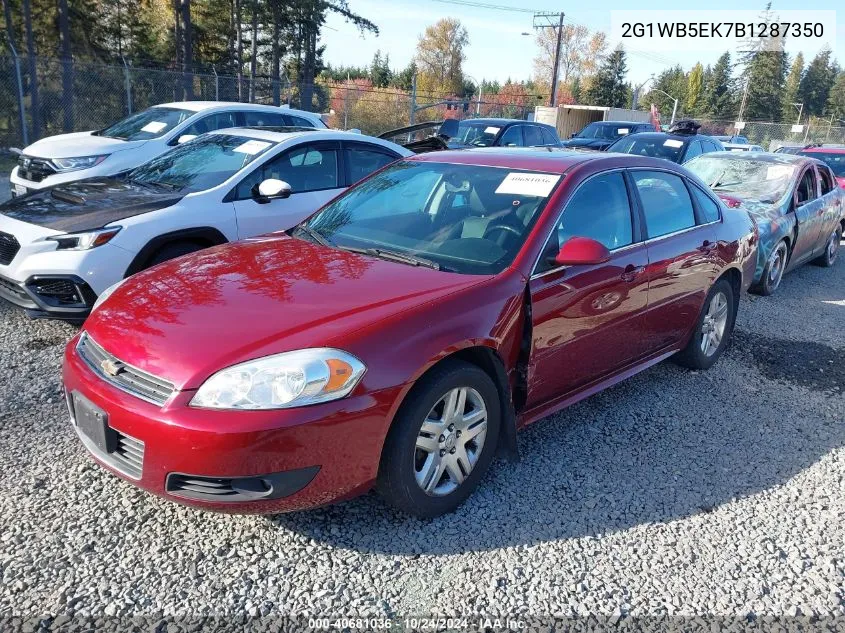 2011 Chevrolet Impala Lt VIN: 2G1WB5EK7B1287350 Lot: 40681036