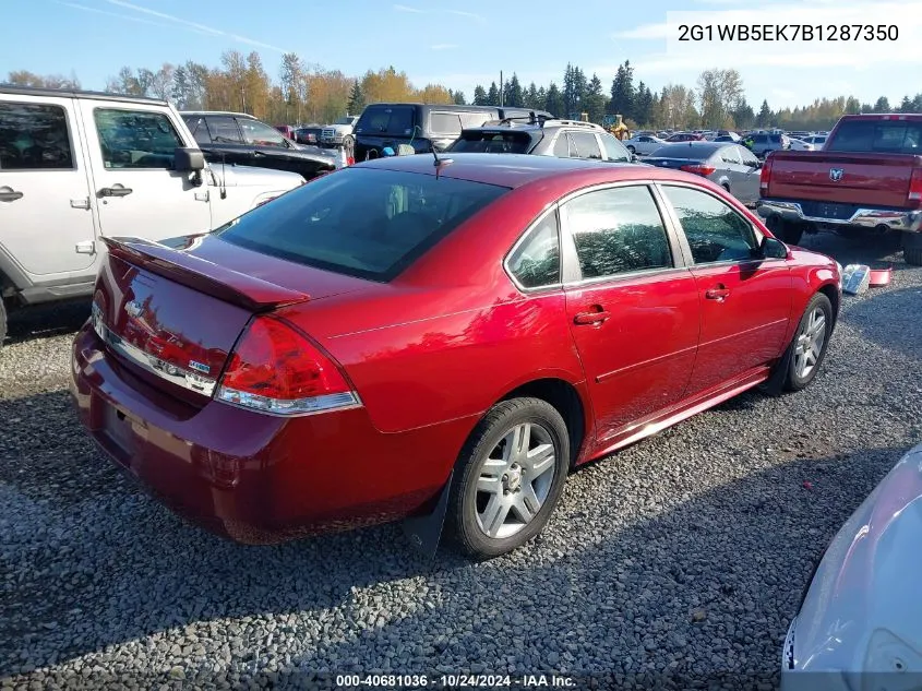 2011 Chevrolet Impala Lt VIN: 2G1WB5EK7B1287350 Lot: 40681036