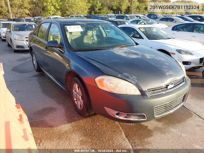 2011 Chevrolet Impala Lt VIN: 2G1WG5EK7B1112324 Lot: 40701726