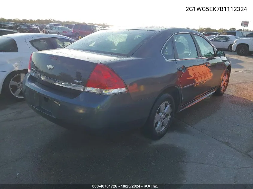 2011 Chevrolet Impala Lt VIN: 2G1WG5EK7B1112324 Lot: 40701726