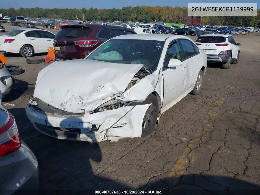 2011 Chevrolet Impala Ls VIN: 2G1WF5EK6B1139999 Lot: 40707635