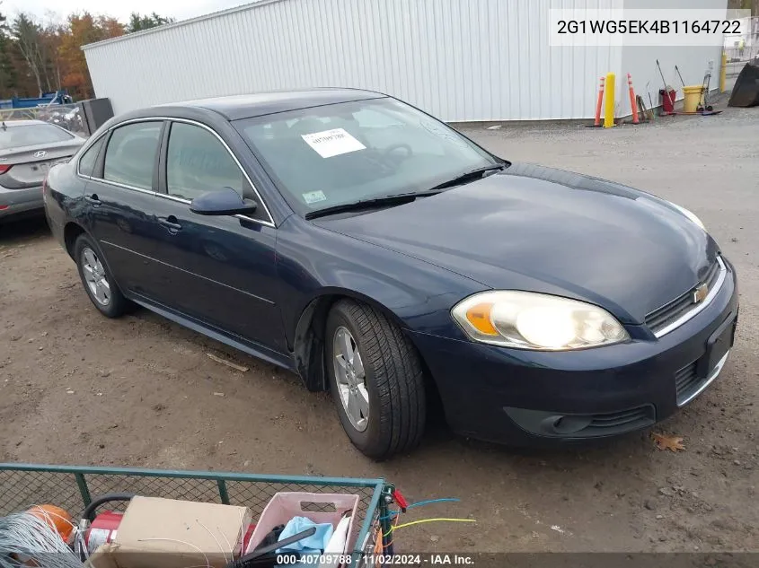 2011 Chevrolet Impala Lt VIN: 2G1WG5EK4B1164722 Lot: 40709788