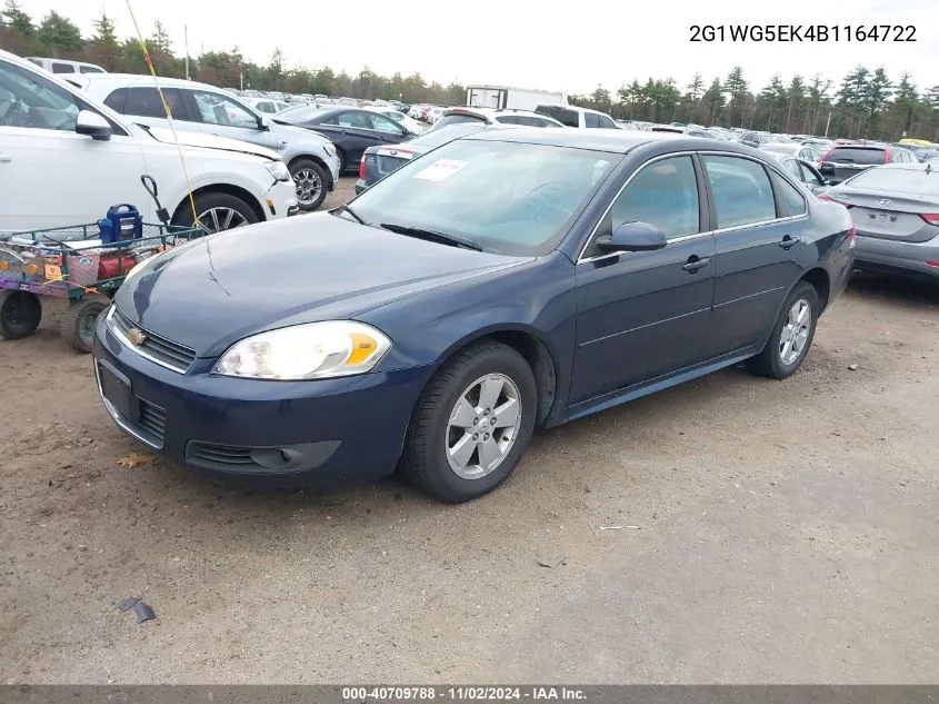 2011 Chevrolet Impala Lt VIN: 2G1WG5EK4B1164722 Lot: 40709788