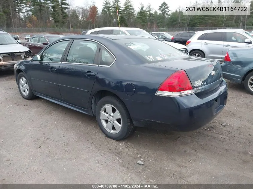 2011 Chevrolet Impala Lt VIN: 2G1WG5EK4B1164722 Lot: 40709788