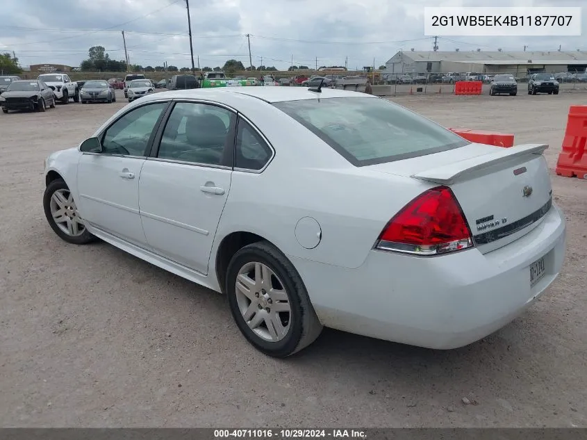 2011 Chevrolet Impala Lt VIN: 2G1WB5EK4B1187707 Lot: 40711016