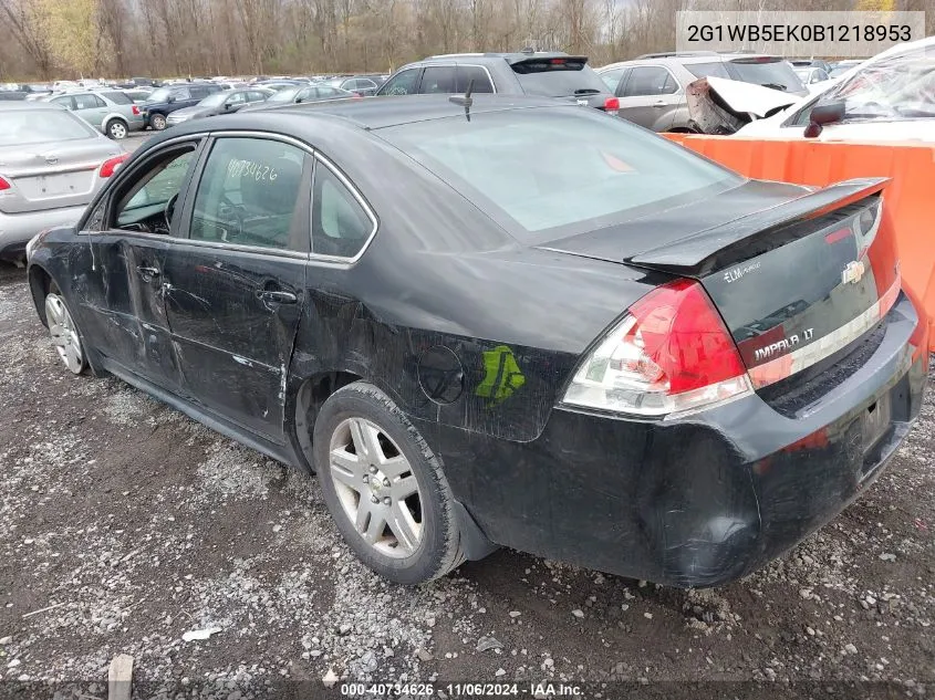 2011 Chevrolet Impala Lt VIN: 2G1WB5EK0B1218953 Lot: 40734626