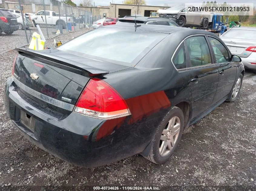 2011 Chevrolet Impala Lt VIN: 2G1WB5EK0B1218953 Lot: 40734626