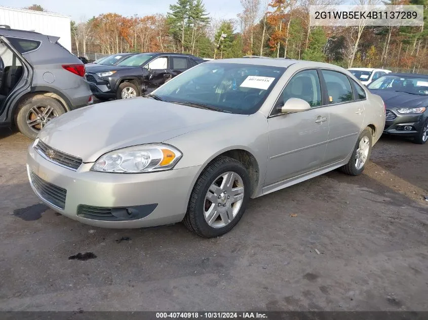 2011 Chevrolet Impala Lt VIN: 2G1WB5EK4B1137289 Lot: 40740918