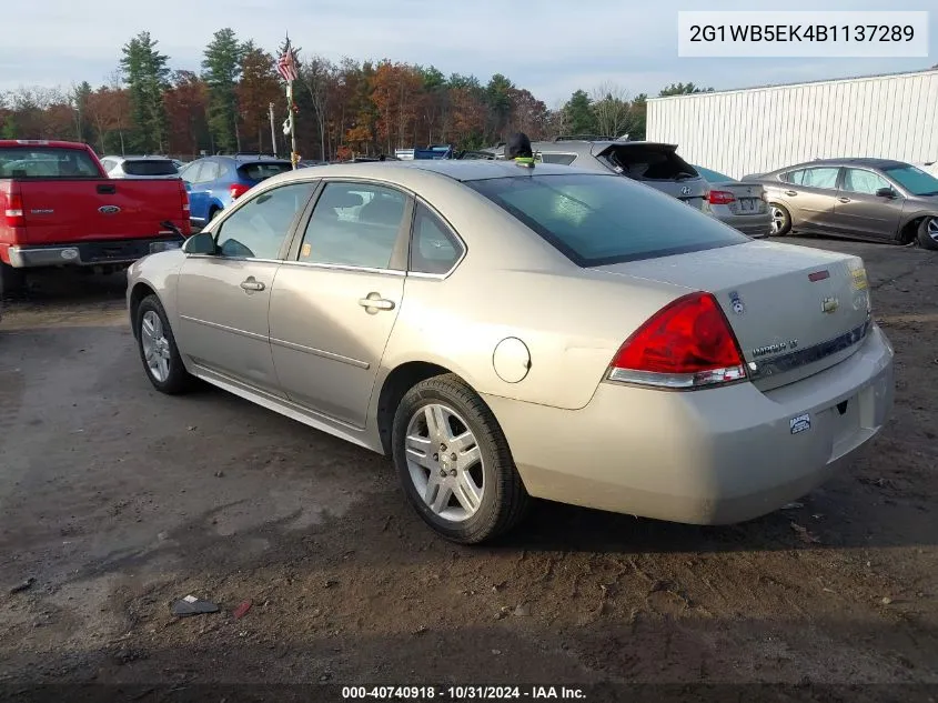 2011 Chevrolet Impala Lt VIN: 2G1WB5EK4B1137289 Lot: 40740918