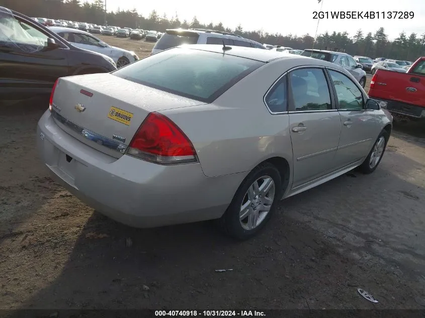 2011 Chevrolet Impala Lt VIN: 2G1WB5EK4B1137289 Lot: 40740918