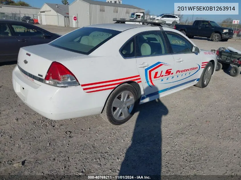 2011 Chevrolet Impala Ls VIN: 2G1WF5EK0B1263914 Lot: 40769211