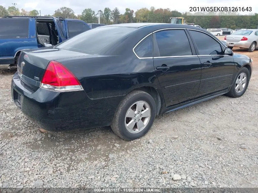 2011 Chevrolet Impala Lt VIN: 2G1WG5EK0B1261643 Lot: 40781177