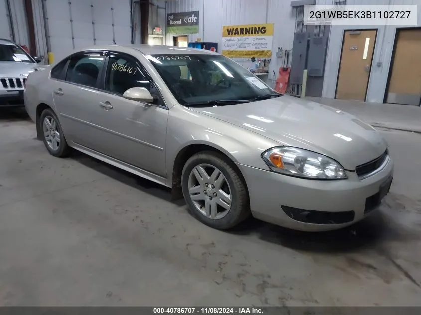 2011 Chevrolet Impala Lt VIN: 2G1WB5EK3B1102727 Lot: 40786707