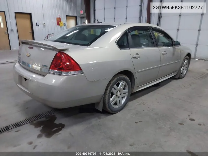 2011 Chevrolet Impala Lt VIN: 2G1WB5EK3B1102727 Lot: 40786707