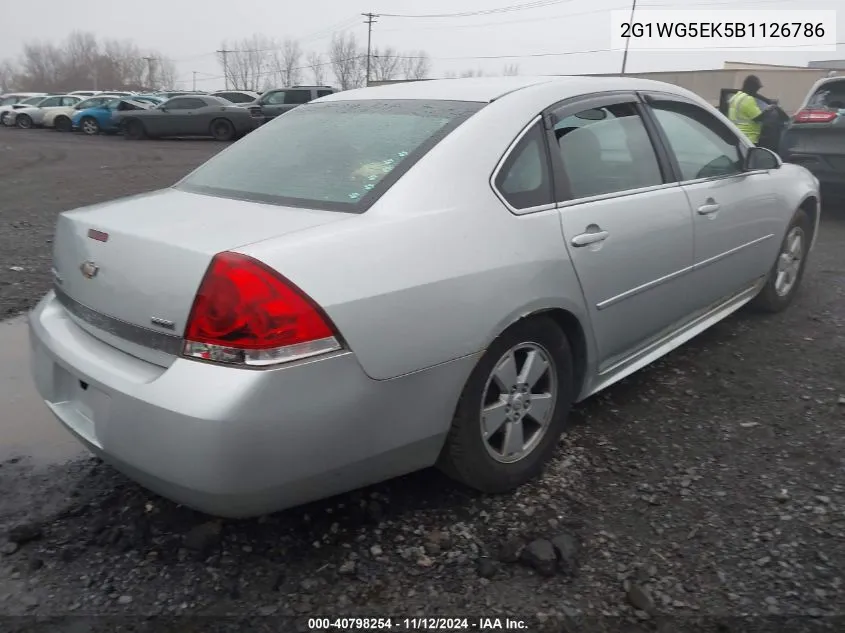 2011 Chevrolet Impala Lt VIN: 2G1WG5EK5B1126786 Lot: 40798254