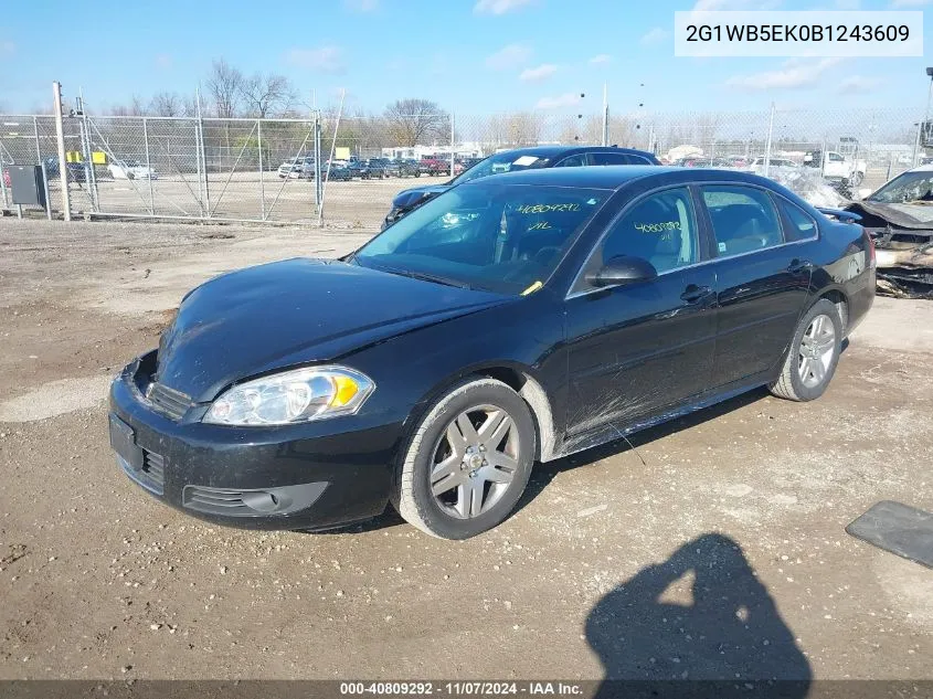 2011 Chevrolet Impala Lt VIN: 2G1WB5EK0B1243609 Lot: 40809292