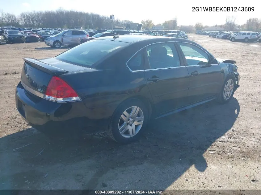 2011 Chevrolet Impala Lt VIN: 2G1WB5EK0B1243609 Lot: 40809292