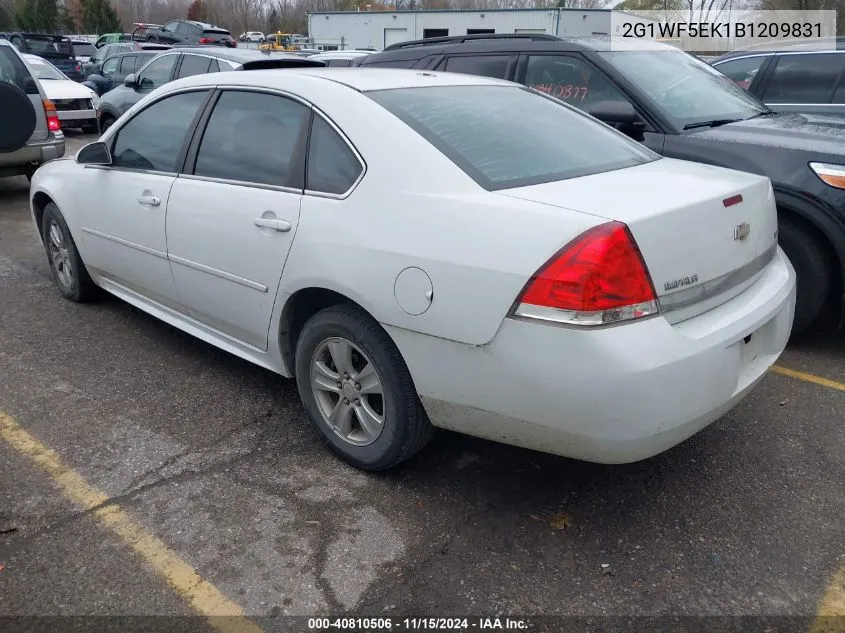 2011 Chevrolet Impala Ls VIN: 2G1WF5EK1B1209831 Lot: 40810506