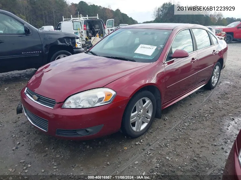 2011 Chevrolet Impala Lt VIN: 2G1WB5EK6B1223929 Lot: 40816957