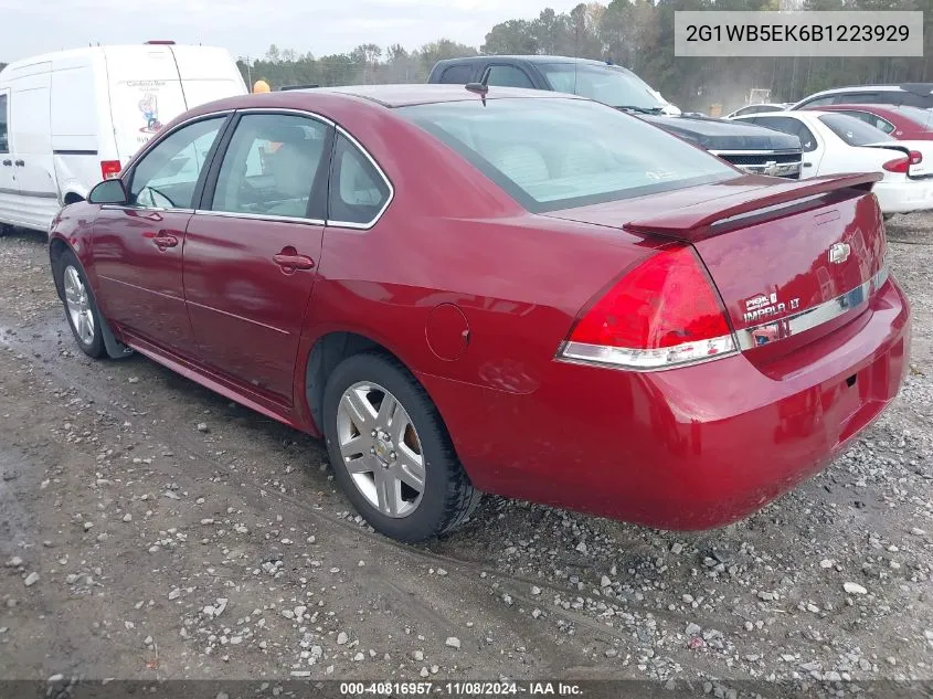 2011 Chevrolet Impala Lt VIN: 2G1WB5EK6B1223929 Lot: 40816957