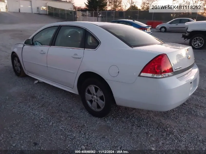 2011 Chevrolet Impala Ls VIN: 2G1WF5EK4B1118262 Lot: 40846563