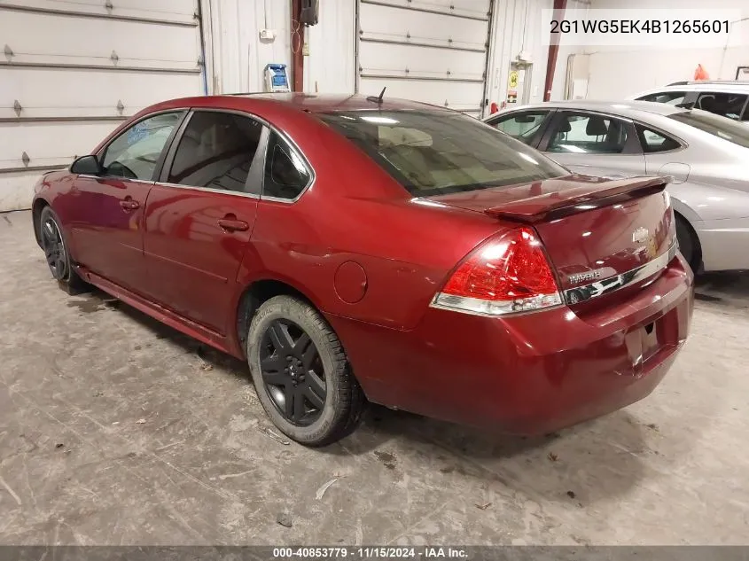 2011 Chevrolet Impala Lt VIN: 2G1WG5EK4B1265601 Lot: 40853779