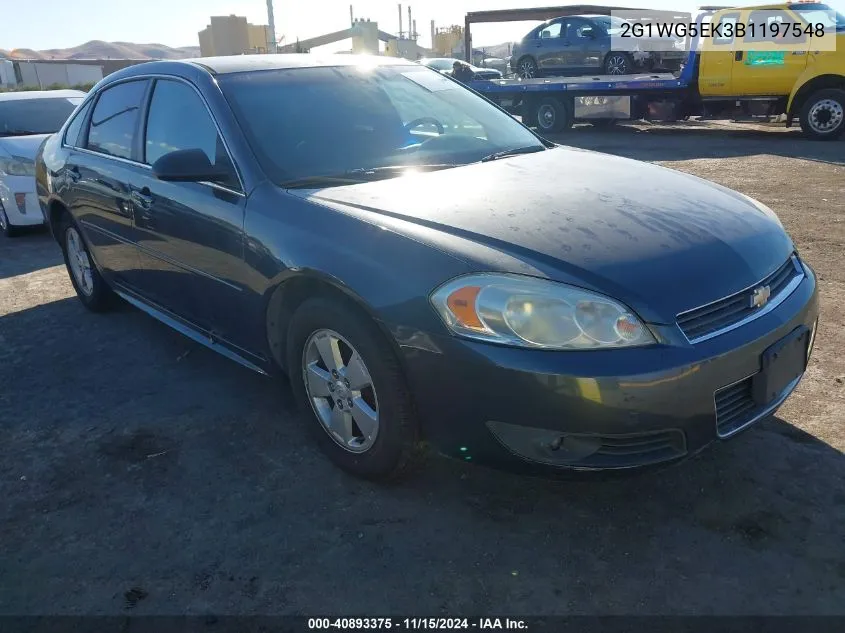 2011 Chevrolet Impala Lt VIN: 2G1WG5EK3B1197548 Lot: 40893375