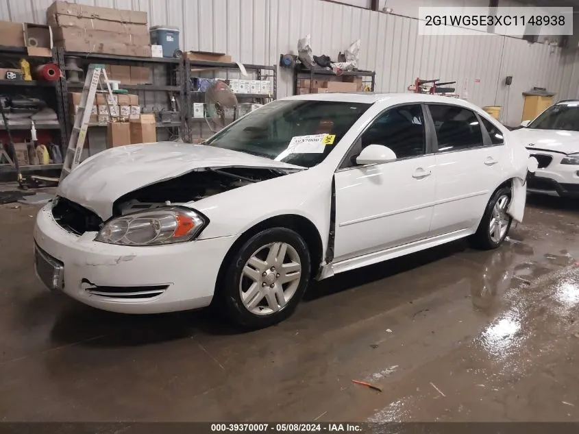 2G1WG5E3XC1148938 2012 Chevrolet Impala Lt