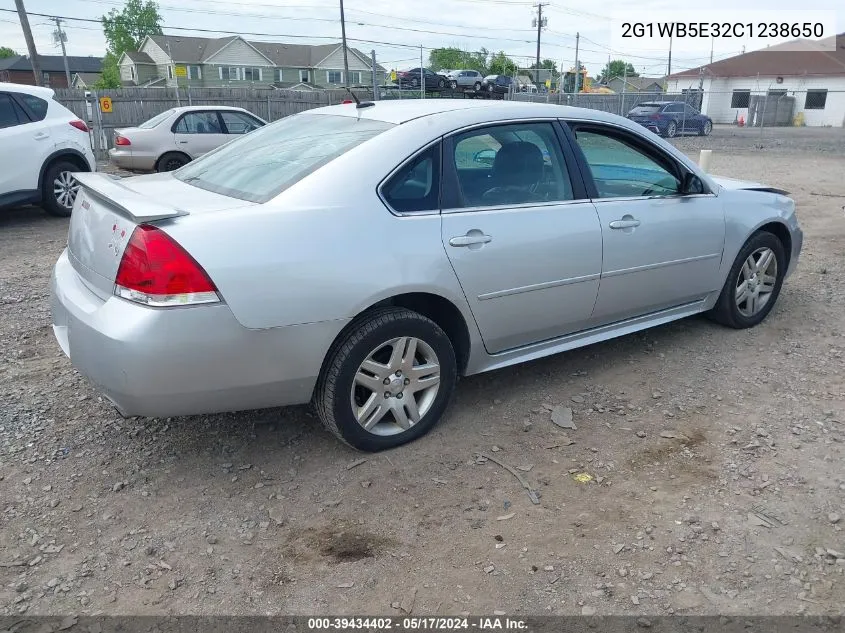 2012 Chevrolet Impala Lt VIN: 2G1WB5E32C1238650 Lot: 39434402