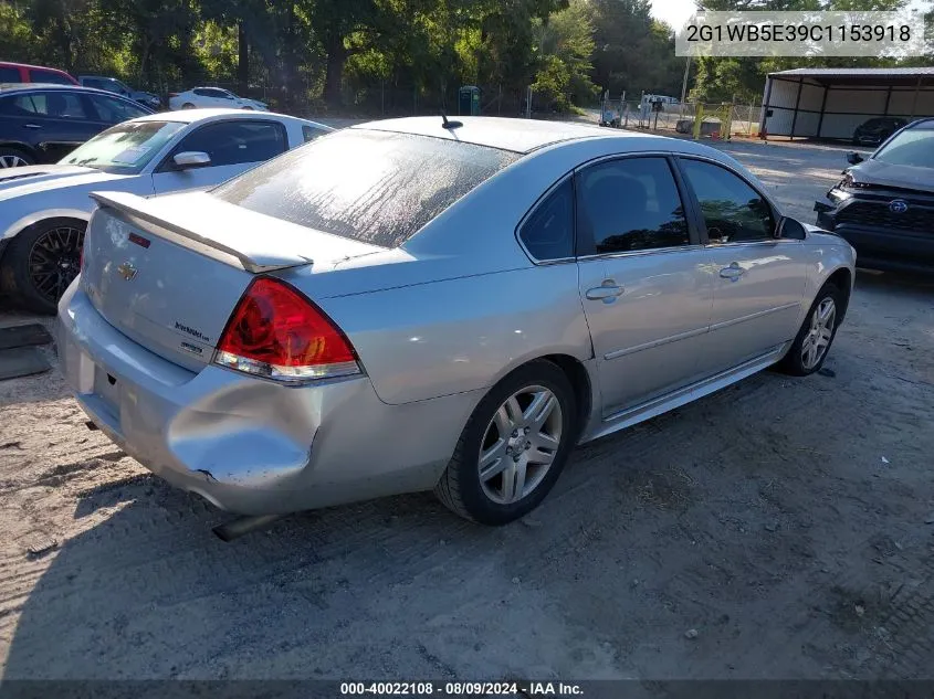 2012 Chevrolet Impala Lt VIN: 2G1WB5E39C1153918 Lot: 40022108