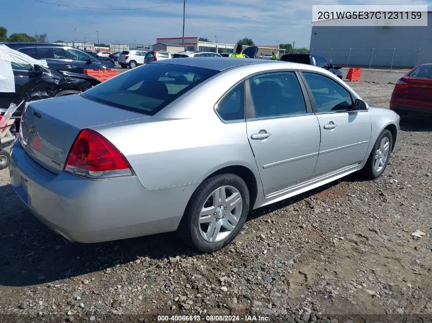 2012 Chevrolet Impala Lt VIN: 2G1WG5E37C1231159 Lot: 40066613