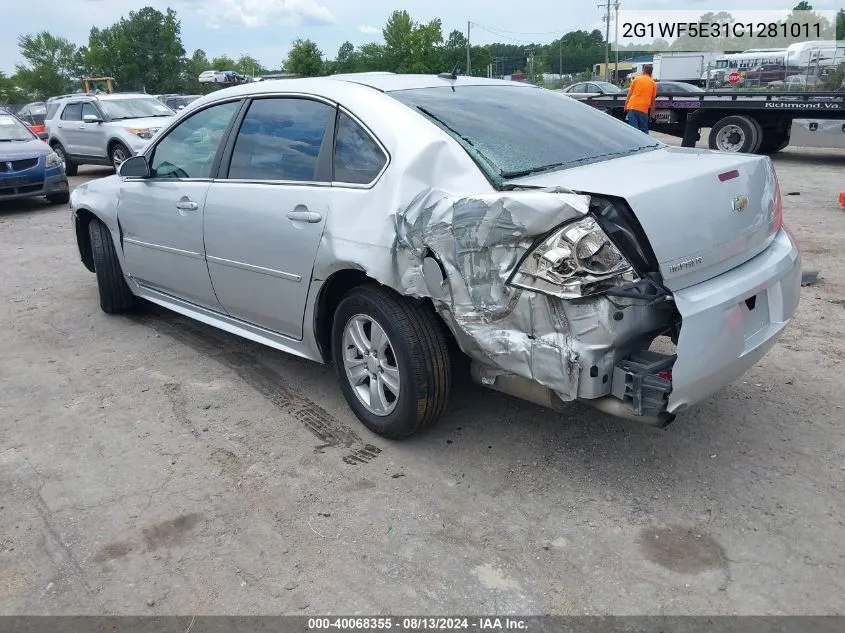 2012 Chevrolet Impala Ls VIN: 2G1WF5E31C1281011 Lot: 40068355