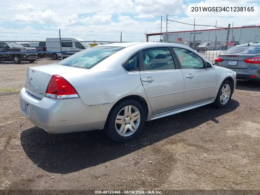 2012 Chevrolet Impala Lt VIN: 2G1WG5E34C1238165 Lot: 40122466