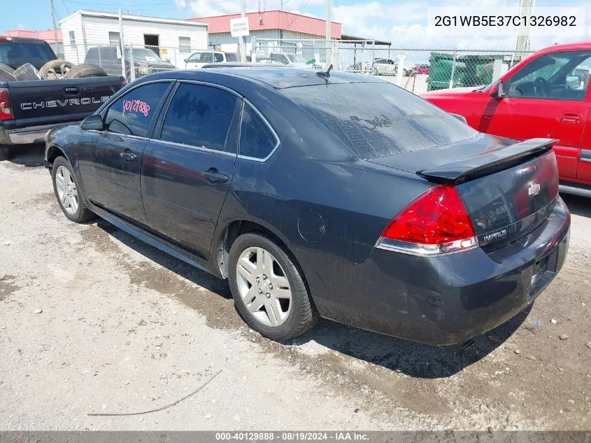 2012 Chevrolet Impala Lt VIN: 2G1WB5E37C1326982 Lot: 40129888