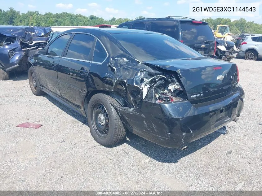 2012 Chevrolet Impala Police VIN: 2G1WD5E3XC1144543 Lot: 40204082