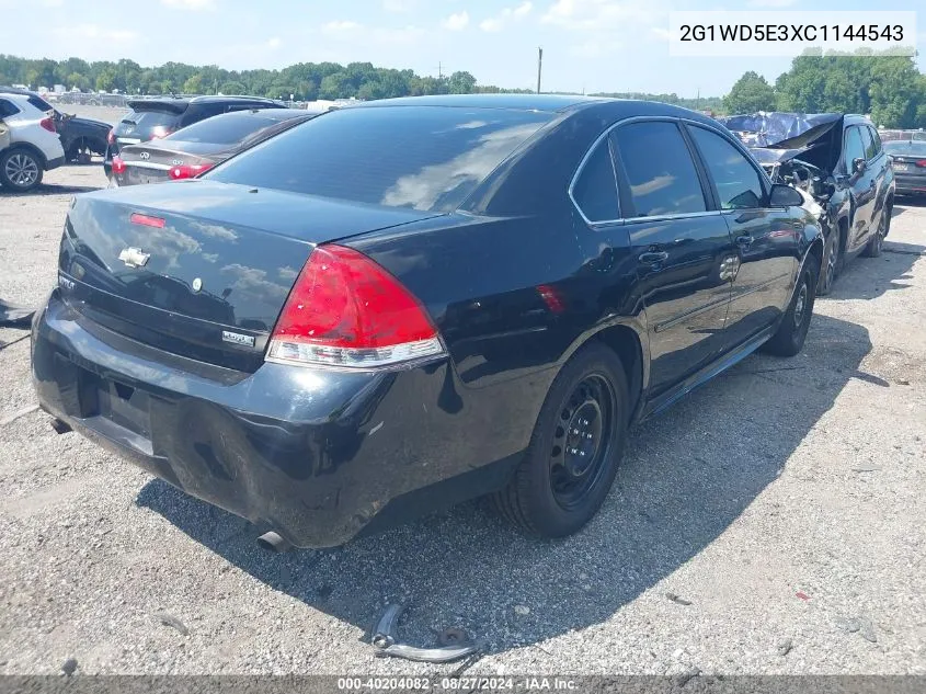 2012 Chevrolet Impala Police VIN: 2G1WD5E3XC1144543 Lot: 40204082