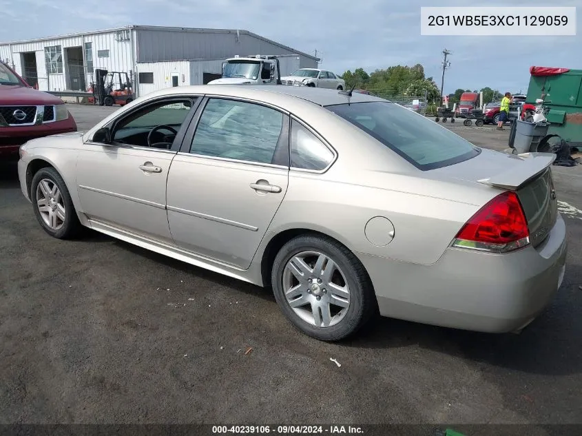 2G1WB5E3XC1129059 2012 Chevrolet Impala Lt