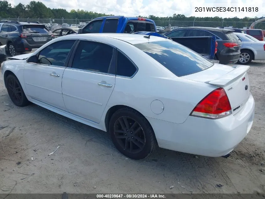 2012 Chevrolet Impala Ltz VIN: 2G1WC5E34C1141818 Lot: 40239647