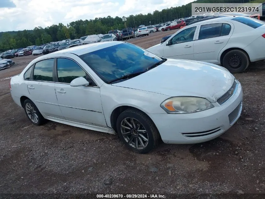 2012 Chevrolet Impala Lt VIN: 2G1WG5E32C1231974 Lot: 40239670