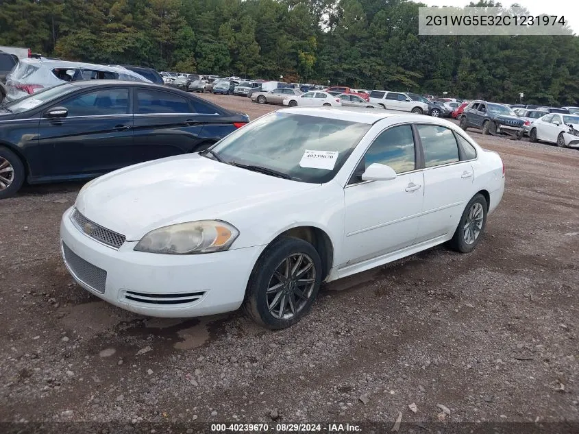 2012 Chevrolet Impala Lt VIN: 2G1WG5E32C1231974 Lot: 40239670