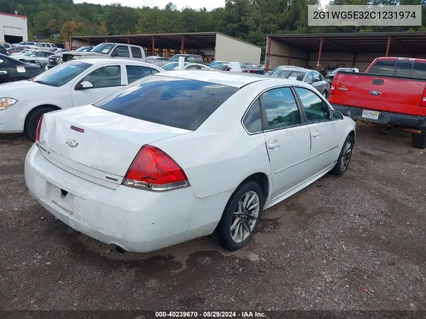 2012 Chevrolet Impala Lt VIN: 2G1WG5E32C1231974 Lot: 40239670