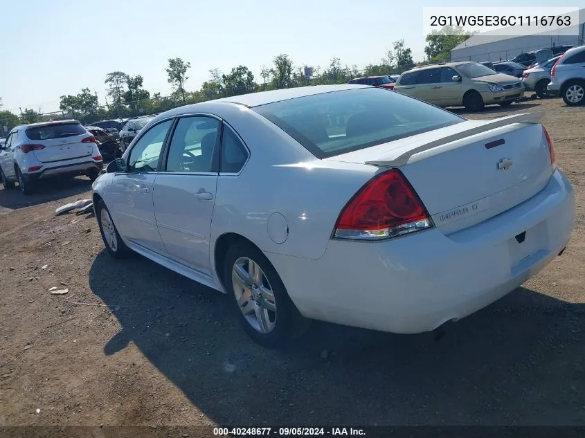 2012 Chevrolet Impala Lt VIN: 2G1WG5E36C1116763 Lot: 40248677