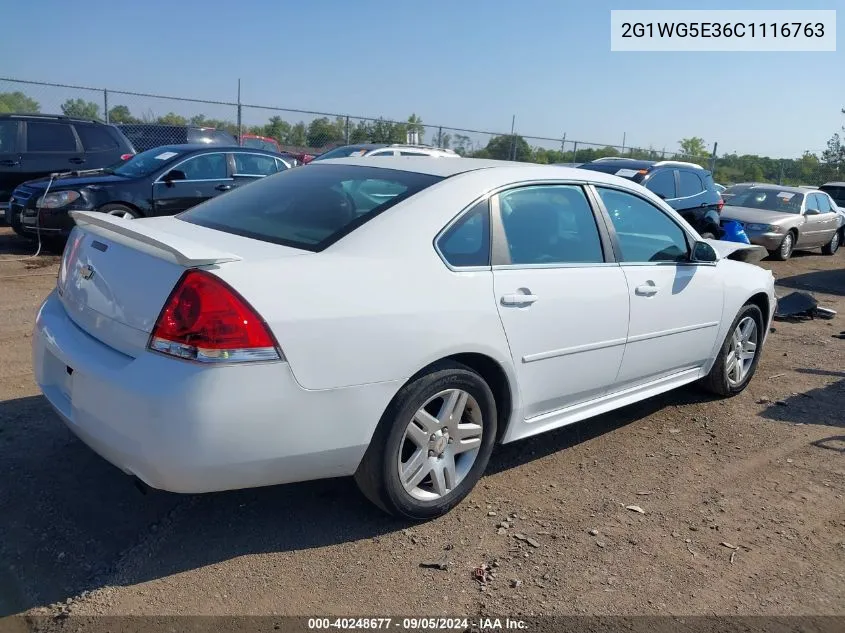 2012 Chevrolet Impala Lt VIN: 2G1WG5E36C1116763 Lot: 40248677