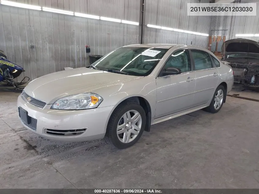 2012 Chevrolet Impala Lt VIN: 2G1WB5E36C1203030 Lot: 40287636