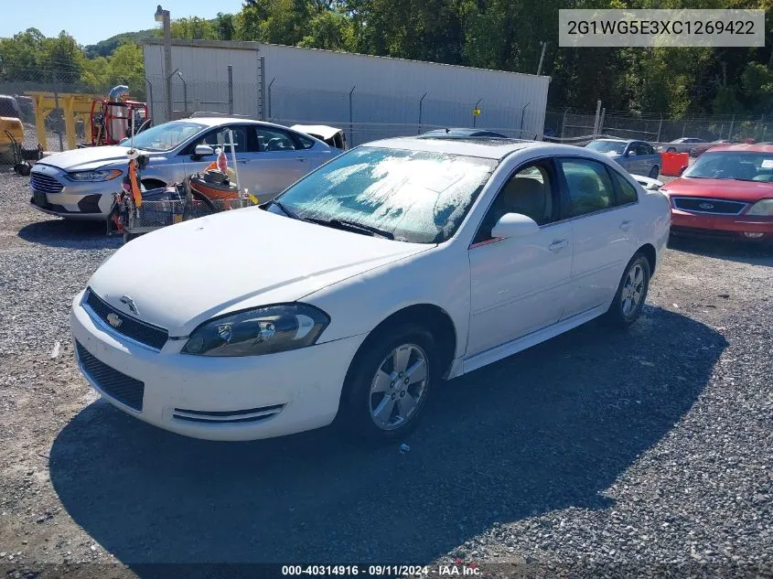 2012 Chevrolet Impala Lt VIN: 2G1WG5E3XC1269422 Lot: 40314916