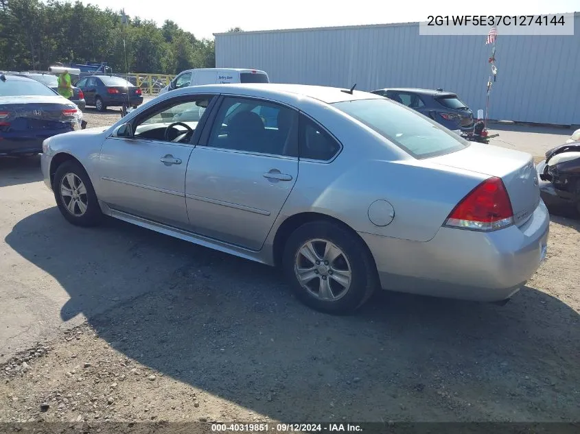 2012 Chevrolet Impala Ls VIN: 2G1WF5E37C1274144 Lot: 40319851