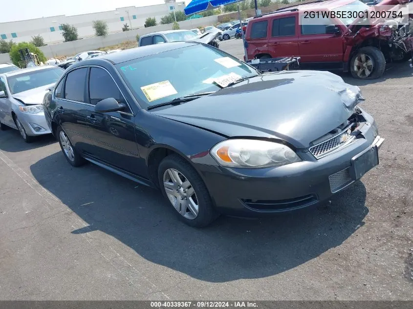 2012 Chevrolet Impala Lt VIN: 2G1WB5E30C1200754 Lot: 40339367