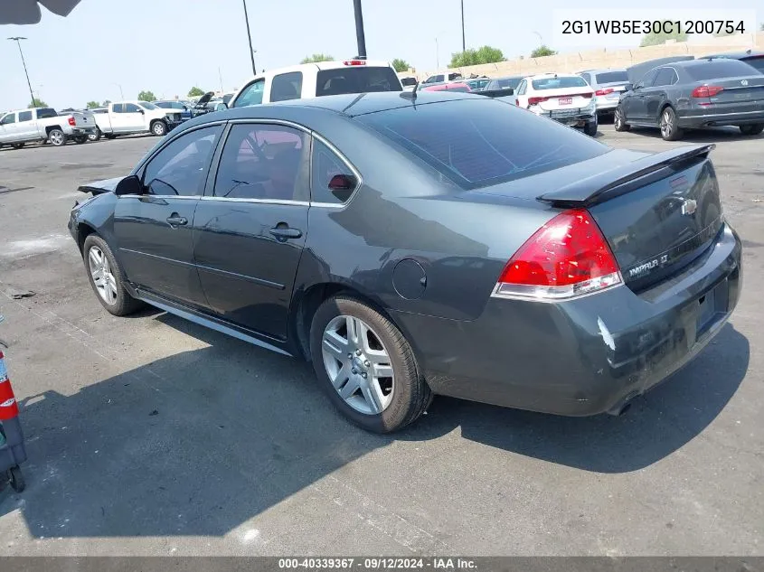 2012 Chevrolet Impala Lt VIN: 2G1WB5E30C1200754 Lot: 40339367