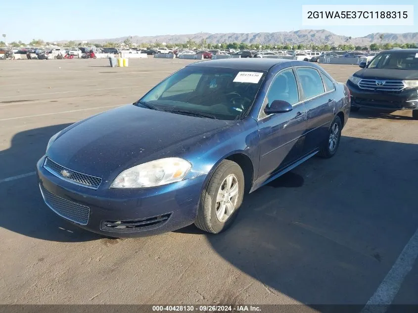 2012 Chevrolet Impala Ls VIN: 2G1WA5E37C1188315 Lot: 40428130