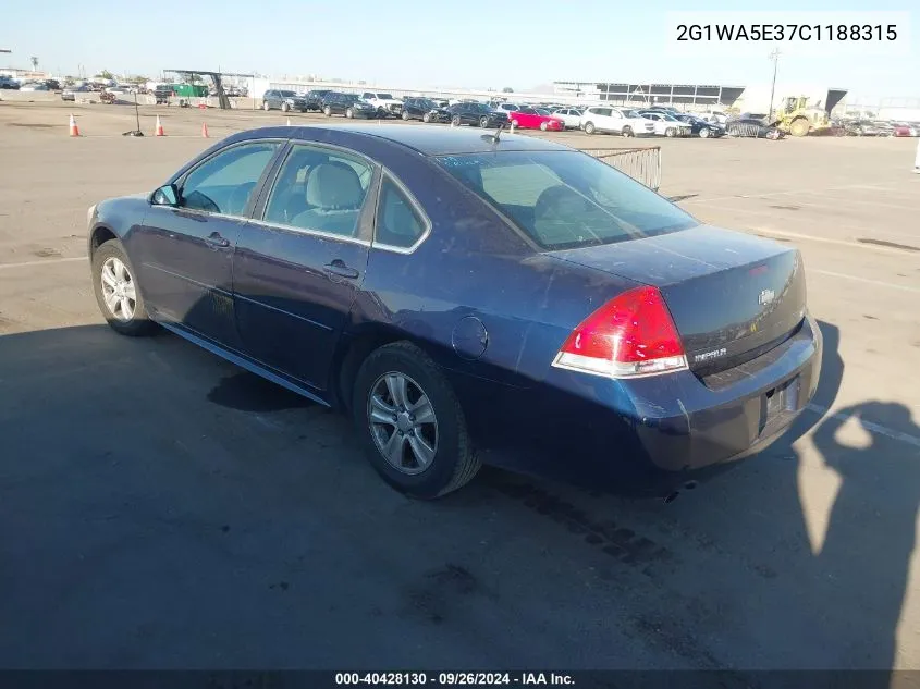 2012 Chevrolet Impala Ls VIN: 2G1WA5E37C1188315 Lot: 40428130